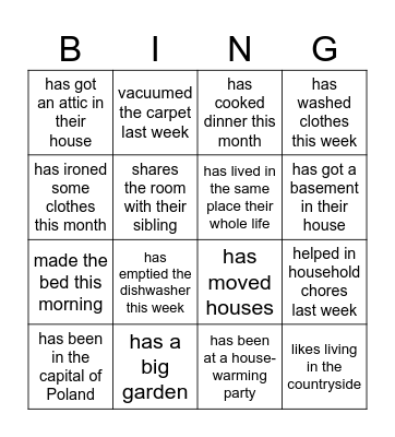 Find someone who... Bingo Card