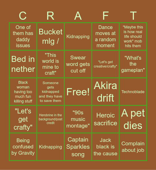 MINEKAMPFT Bingo Card