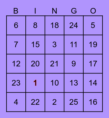 Happy Easter Bingo Card