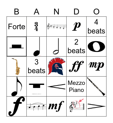 BANDO Bingo Card