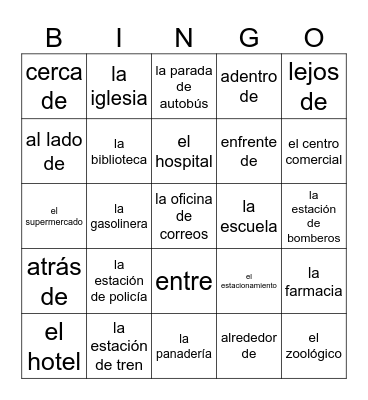 Las presentaciones: mi comunidad Bingo Card