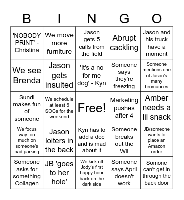 Office Bingo Card