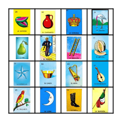 Loteria Bingo Card