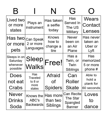 Bingo Card