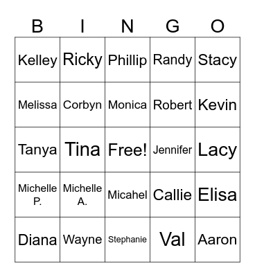 Getting to Know You Bingo Card