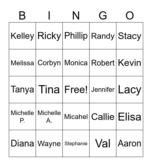 Getting to Know You Bingo Card