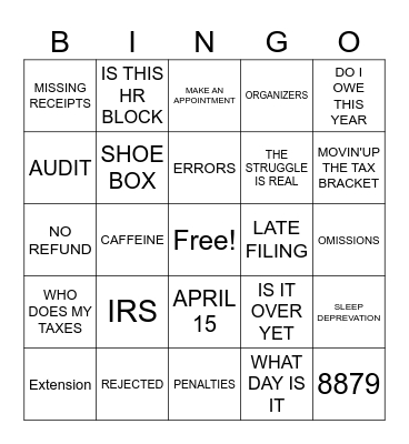 Rehmann - Tax BINGO Card