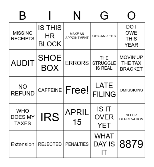 Rehmann - Tax BINGO Card