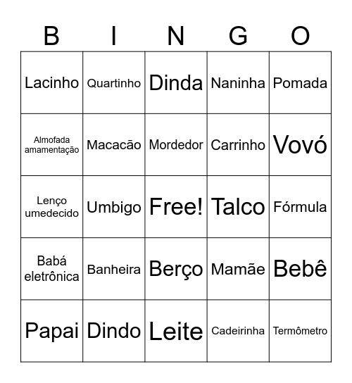 Bingo da Ayla Bingo Card