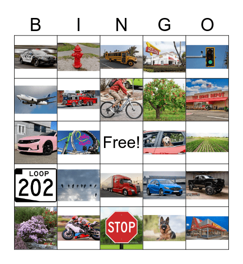 Field trip/Bus bingo Card