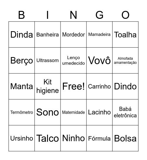 Bingo da Ayla Bingo Card