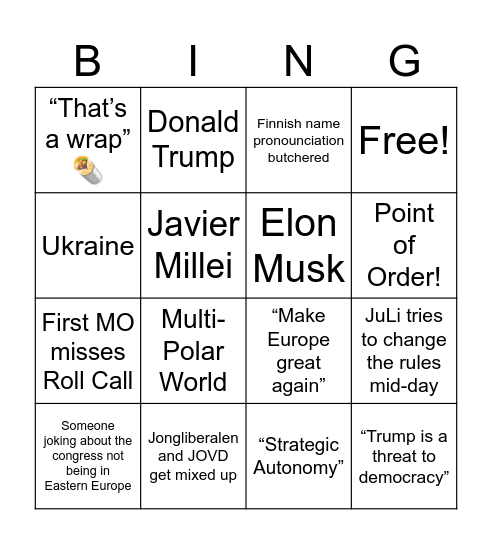 LYMEC Spring Bingo Card