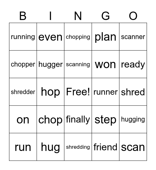 Early CA Cycle 9   doubling with suffixes Bingo Card