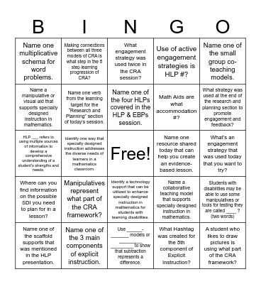JITA BINGO 4/12/25 Bingo Card