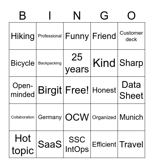 Birgit's Bingo Card