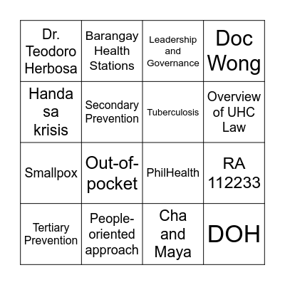 HuLAAN Bingo Card