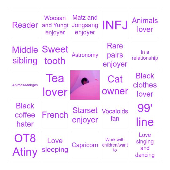Sui's bingo Card