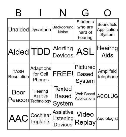 Chapter Six Bingo Card