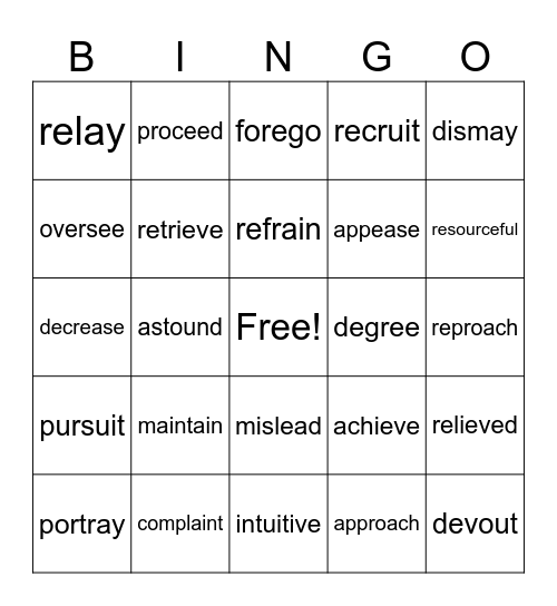 Vowel teams advanced Bingo Card