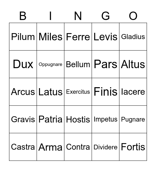 Chapter 12 Bingo Card