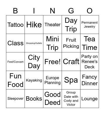 RAM Bingo Card