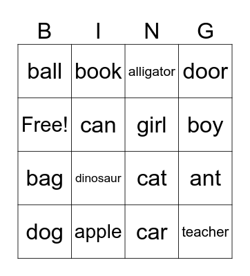 J1A Welcome Lesson! Bingo Card