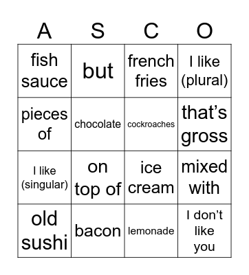 Qué Asco Bingo Card