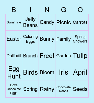 Easter/Spring Bingo! Bingo Card