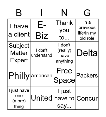 Friday CS Call Bingo Card