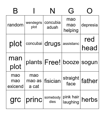 apotheeri diares Bingo Card