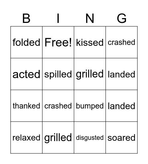 -ED Bingo Card
