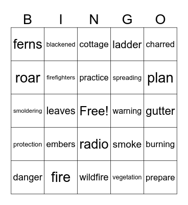 Fire Ready Bingo Card