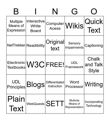 Chapter 4 A Bingo Card