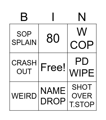 PD BINGO Card