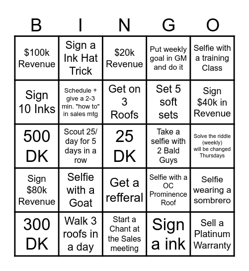 April Bingo Card