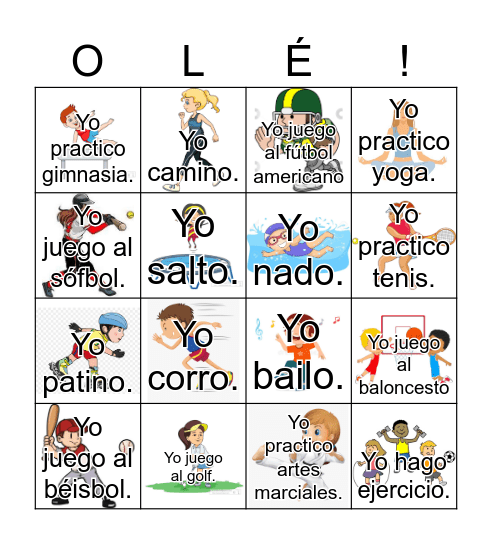 Los Deportes Bingo Card