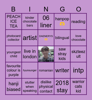 hea’s bingo !! Bingo Card