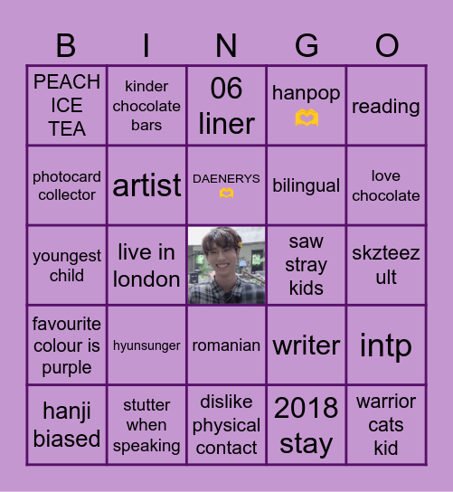 hea’s bingo !! Bingo Card