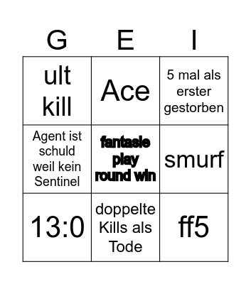 Moritz Bingo Card
