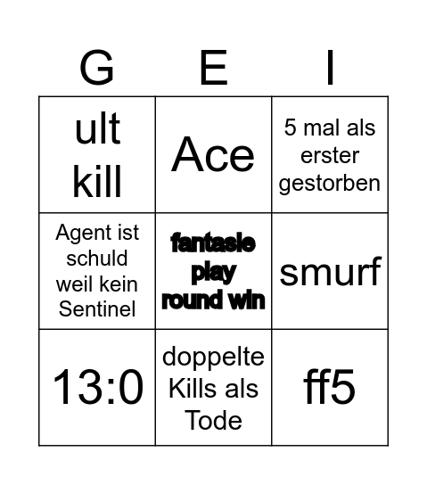 Moritz Bingo Card
