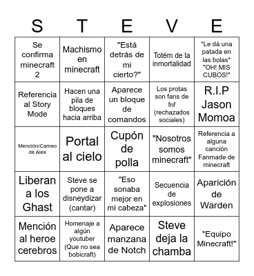 Jinete Avícola Bingo Card