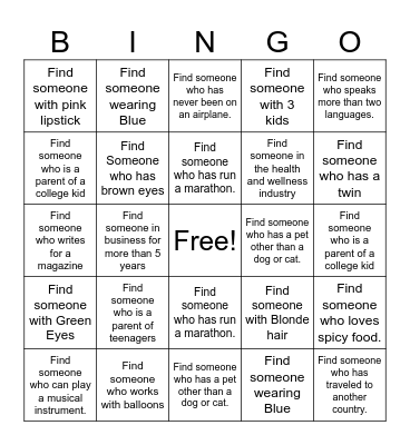 B.I.G. South Tampa Launch! Bingo Card