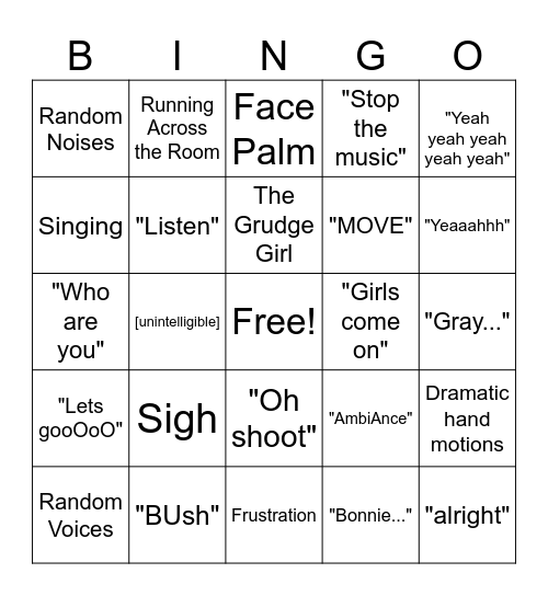 Cinderella 2025 Bingo Card