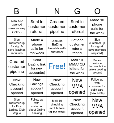 Account Bingo Card