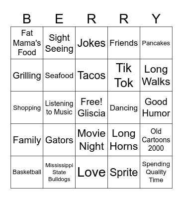 Bingo Night Bingo Card