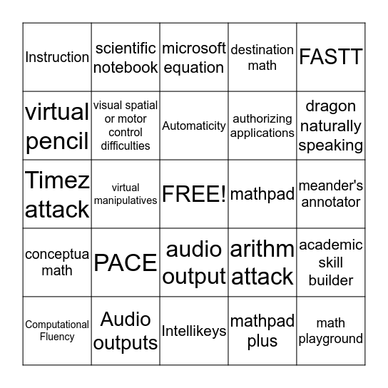 Chapter 5  Bingo Card