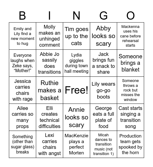 Enemy of the People Q2Q Bingo Card