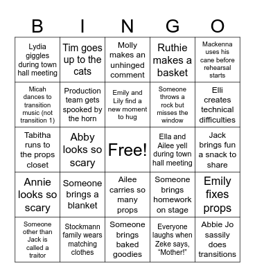 Enemy of the People Q2Q Bingo Card