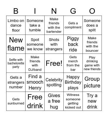 CHARLESTON Bingo Card