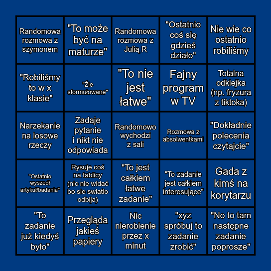 JASZNOSZOWE BINGO 2 Bingo Card